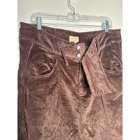 Early 2000s Pilcro Brown Corduroy Midi Skirt Preppy Fall Winter US 14 - Picture 8 of 11
